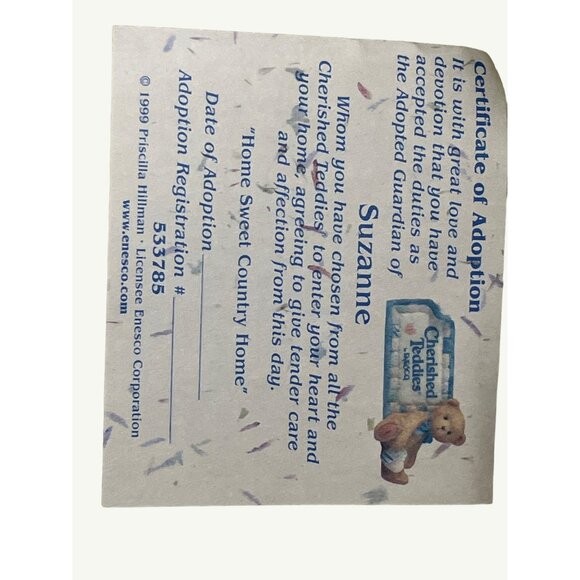 Cherished Teddies Figurine Suzanne Home Sweet Country Home - Picture 10 of 10